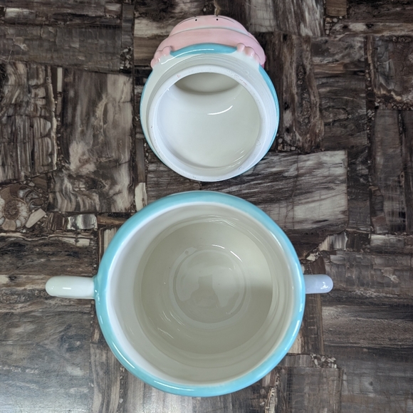 Disney Alice In Wonderland Cheshire Cat Stacked Teacups Canister Cookie Jar 🫙 - Picture 6 of 8